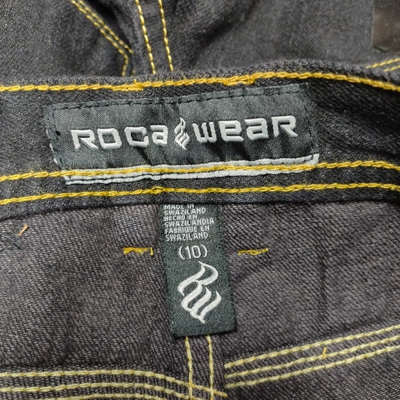 Roca Wear Black Wide Leg Denim Jeans Size 10 NWT - Picture 9 of 11